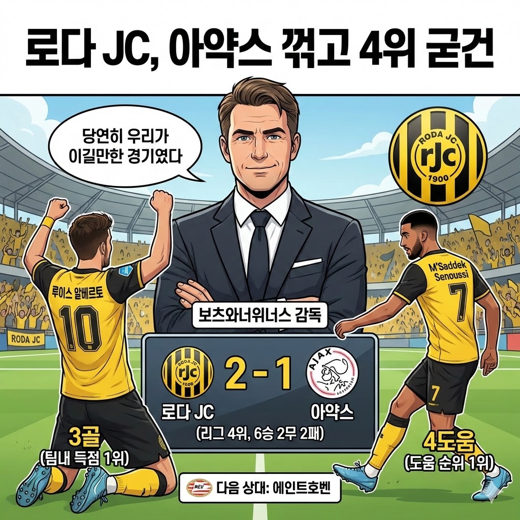 [승리 자만심?] 로다 감독 ";아약스전, 당연한 결과